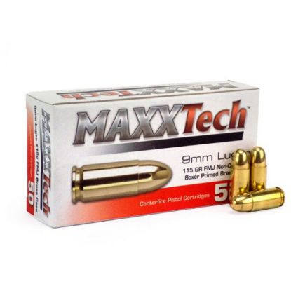 Picture of Maxxtech 9mm 115gr Full Metal Jacket PTGB9MMB 