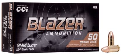 Picture of CCI 9mm Blazer Brass 124gr FMJ 5201